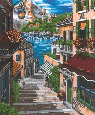 Рисование по номерам "Европейский переулок", 40х50 см (А093) обложка книги