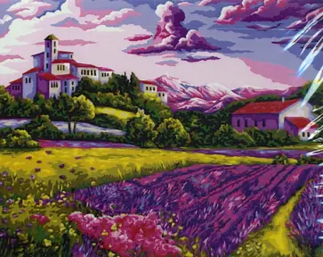 Рисование по номерам "Тёплый вечер в Провансе", 40х50 см (А094) обложка книги