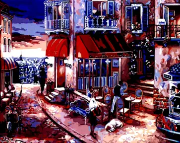 Рисование по номерам 40*50 см Вечер (C024) обложка книги