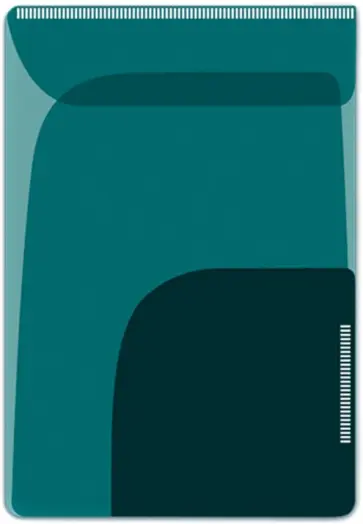 Папка-уголок для заметок 2 штуки бирюзовая + черная (46723) обложка книги