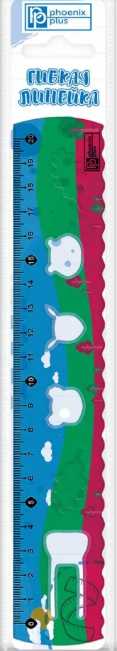 Линейка 20 см ПВХ разноцветная (52669) обложка книги