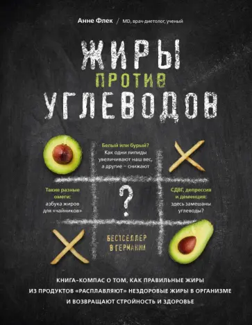 Анне Флек - Жиры против углеводов. Книга-компас о том, как правильные жиры из продуктов "расплавляют" нездоровы обложка книги