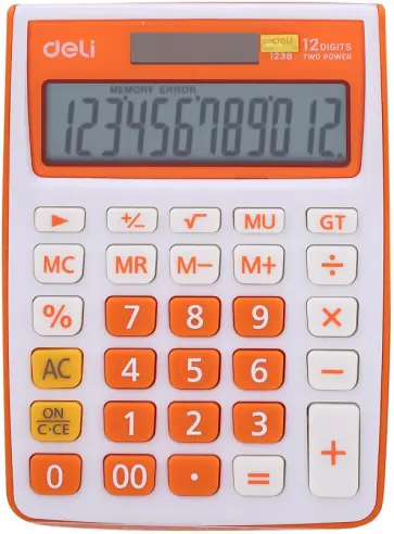 Калькулятор настольный оранжевый 12-разрядный (E1238/OR) обложка книги