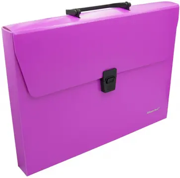 Портфель 1 отделение A4 пластик, розовый неон Портфель 1 отделение A4 пластик, розовый неон обложка книги