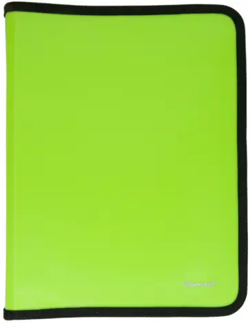 Папка для тетрадей пластиковая на молнии, A5, салатовая обложка книги