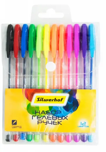 Набор ручек гелевых 12 цветов Солнечная коллекция (026177-12) обложка книги