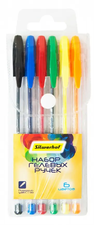 Набор ручек гелевых 6 цветов Солнечная коллекция (026177-06) обложка книги