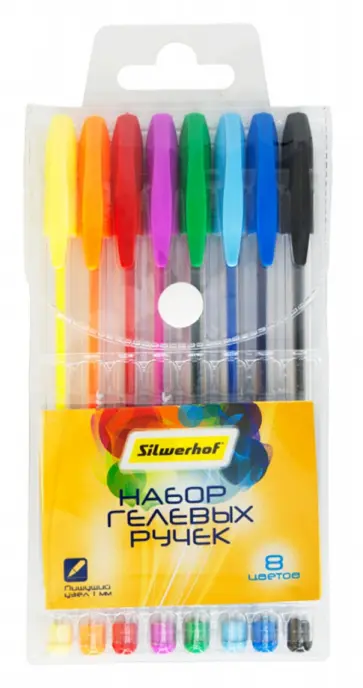 Набор ручек гелевых 8 цветов Солнечная коллекция (026177-08) обложка книги