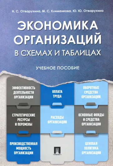 Отварухина, Отварухина - Экономика организаций. Учебное пособие в схемах и таблицах обложка книги