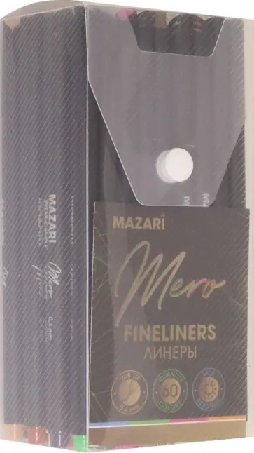 Набор линеров "MERO", 60 цветов (M-5393-60) обложка книги