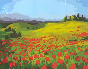 Рисование по дереву "Маковое поле", 40х50 см. ( FLA027) обложка книги