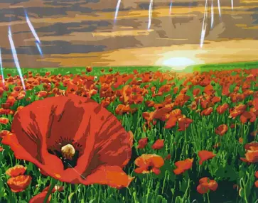 Рисование по дереву "Маки на закате", 40х50 см. (FLA046) обложка книги