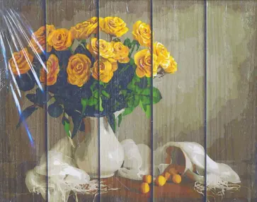 Арт по дереву Желтые розы (WS032) обложка книги