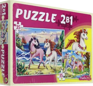 Maxi-пазлы 2в1 "Чудесные единороги №18" (П35-2978) обложка книги