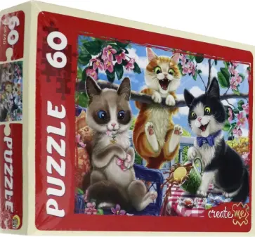 Puzzle-60 "Забавные котики №4" (П60-5879) обложка книги