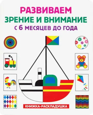 Книжка-раскладушка. Развиваем зрение и внимание Книжка-раскладушка. Развиваем зрение и внимание обложка книги
