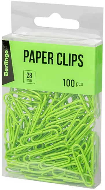Скрепки 28 мм, 100 штук зеленые (DBs_28100b) Скрепки 28 мм, 100 штук зеленые (DBs_28100b) обложка книги