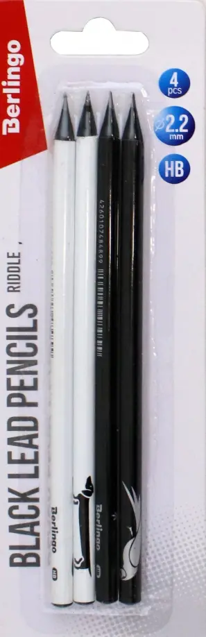 Набор карандашей чернографитных 4 штуки "Riddle" (BP01165_4) обложка книги