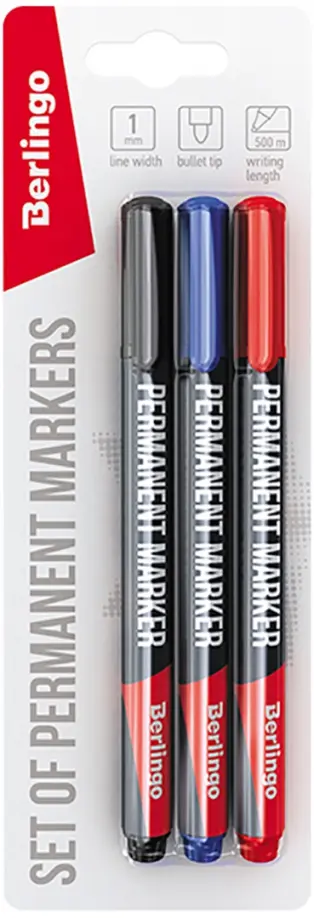 Набор перманентных маркеров 3 цвета "Multiline PE100" (BMc_31409) обложка книги