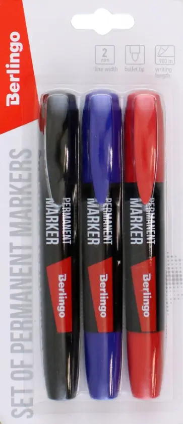 Набор перманентных маркеров 3 цвета "Multiline PE200" (BMc_32409) обложка книги