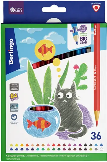 Карандаши 36 цветов "SuperSoft. Жил-был кот" (SS00536) обложка книги