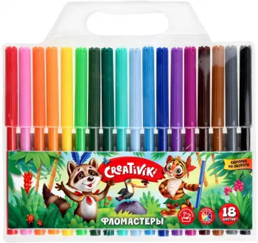 Фломастеры, 18 цветов (ФЛВ18КР) обложка книги