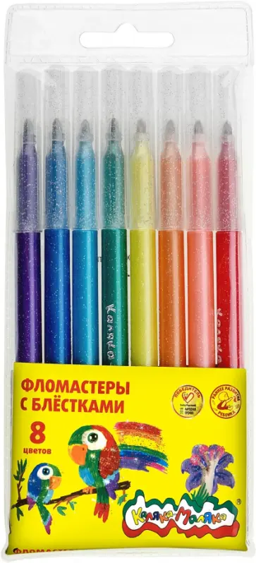 Фломастеры с блестками, 8 цветов (ФБКМ8) Фломастеры с блестками, 8 цветов (ФБКМ8) обложка книги