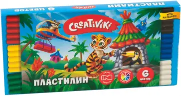 Пластилин 6 цветов 90 г. (ПЛ06КР) обложка книги