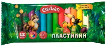 Пластилин, 12 цветов, 120 г. (ПЛ1012КР) обложка книги