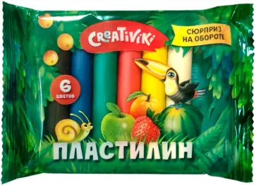 Пластилин, 6 цветов, 60 г. (ПЛ1006КР) обложка книги