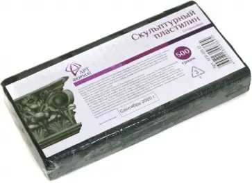 Пластилин скульптурный, оливковый, 500 г. (AF11-011-12) Пластилин скульптурный, оливковый, 500 г. (AF11-011-12) обложка книги