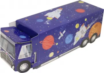 Коробка подарочная Машинка "Космос" обложка книги