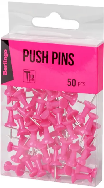 Кнопки силовые 50 штук, розовые (PN5030c) обложка книги