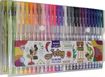 Набор гелевых ручек "JELTY", 100 цветов (M-5427-100) обложка книги