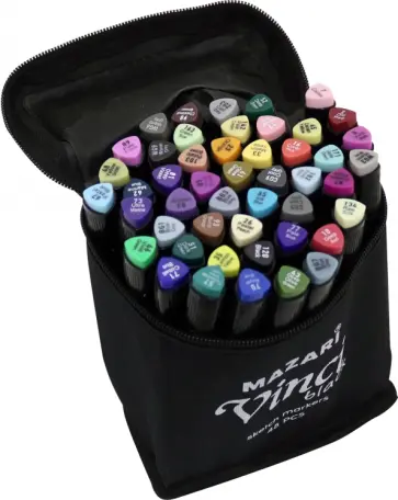 Маркеры для скетчинга двусторонние "VINCI", 48 цветов (M-15098-48) обложка книги