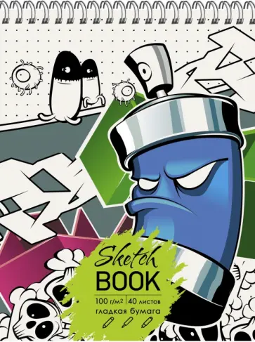 Скетчбук на спирали "Graffiti", А6+, 40 листов (ТС6404816) обложка книги