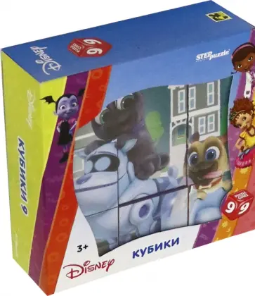 DISNEY 9 кубиков "Узнавайка" (87196) DISNEY 9 кубиков "Узнавайка" (87196) обложка книги
