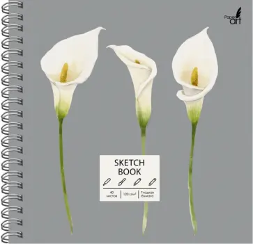 Скетчбук "Флористика" (40 листов, 19х19 мм, гладкая бумага) (ТСМ404865) обложка книги