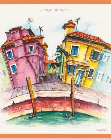 Тетрадь-блокнот "Акварельные набережные" (48 листов, А5, клетка, в ассортименте) (ТК487086) обложка книги