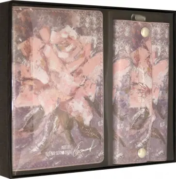 Набор подарочный "Розы": обложка для паспорта + ключница (52923) обложка книги