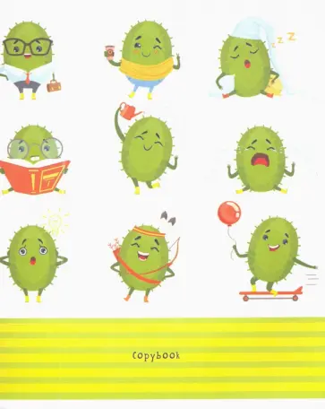 Тетрадь "Кактусы", А5, 48 листов, клетка (С3614-39) обложка книги