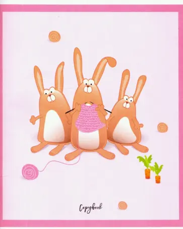 Тетрадь "Семейка зайцев", А5, 48 листов, клетка (С3614-44) обложка книги