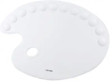 Палитра для смешивания красок, эллипс, 400x290 мм, пластик (68300) обложка книги