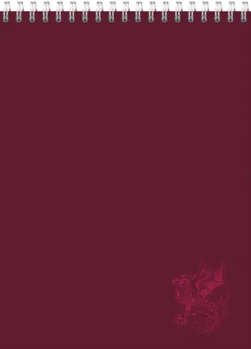 Блокнот 60 листов, А4, гребень, Бордовый (731192-14) обложка книги