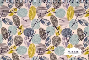 Планер недатированный 64 листа, А6+, Листья (С1171-41) обложка книги