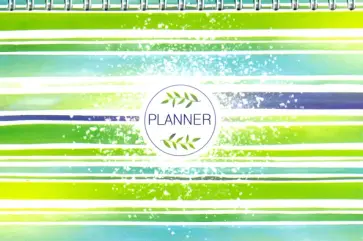 Планер недатированный 64 листа, А6+, Цветные полосы (С1171-39) обложка книги