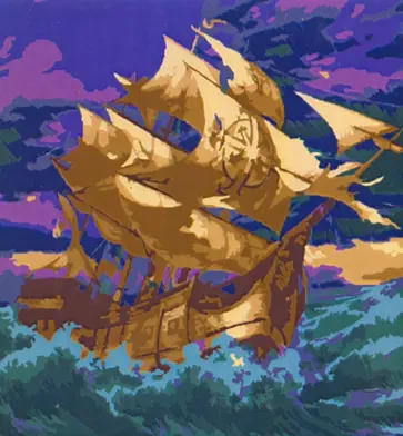 Холст 20х20 Корабль и шторм (ХК-4069) обложка книги