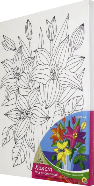 Холст 20х30 ТРИ ЛИЛИИ (Х-0323) обложка книги