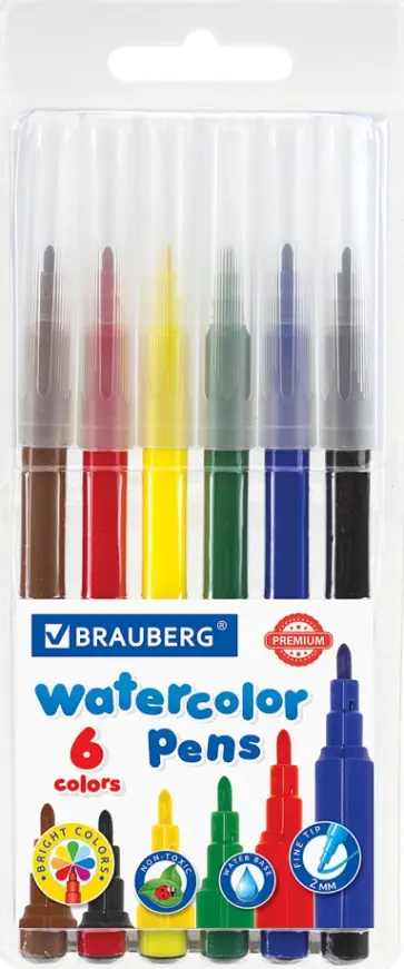 Фломастеры 6 цветов КЛАССИЧЕСКИЕ (151933) Фломастеры 6 цветов КЛАССИЧЕСКИЕ (151933) обложка книги