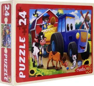 MAXI Puzzle-24 "Веселый трактор №3" (ПУ24-5882) обложка книги